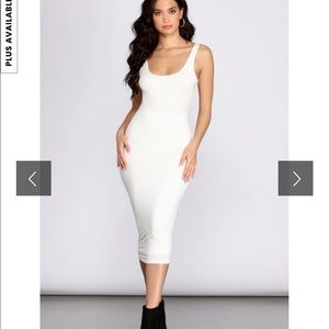 Brand new white midi dress